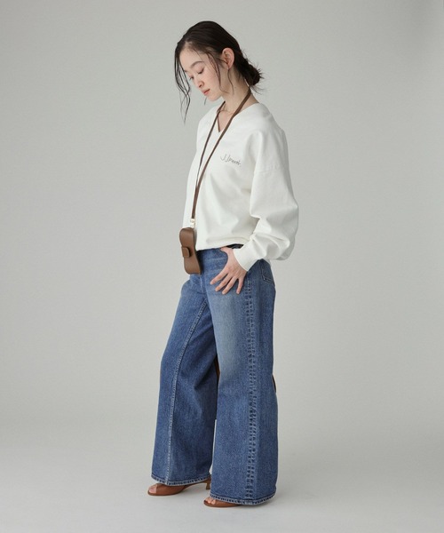 jj mercer（ジェイジェイマーサー）の「【J.J. Mercer】＜別注＞スウェット（スウェット・レディース・ホワイト/ベージュ/チャコール・フリー）」の21枚目の写真