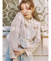 LILY BROWN | 【限定カラー】3wayバブルヘムボウタイジャケット(ノーカラージャケット)