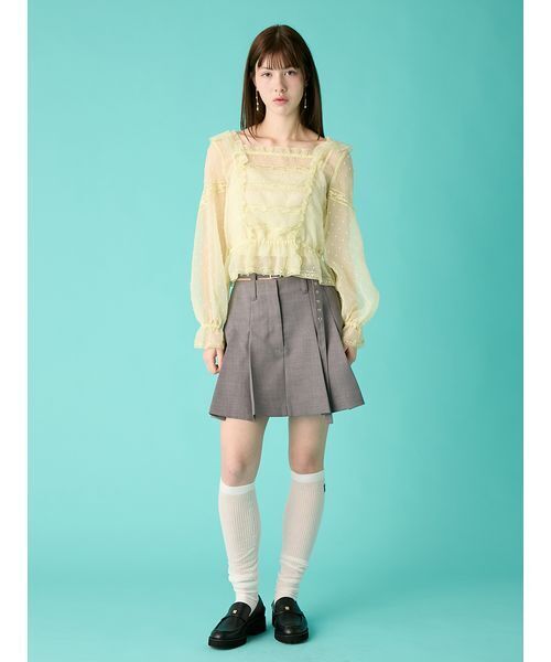 FURFUR(ファーファー)の「ベルト付きタックミニスカート(スカート・レディース・グレー/ブラック/ベージュ・F)」の18枚目の写真