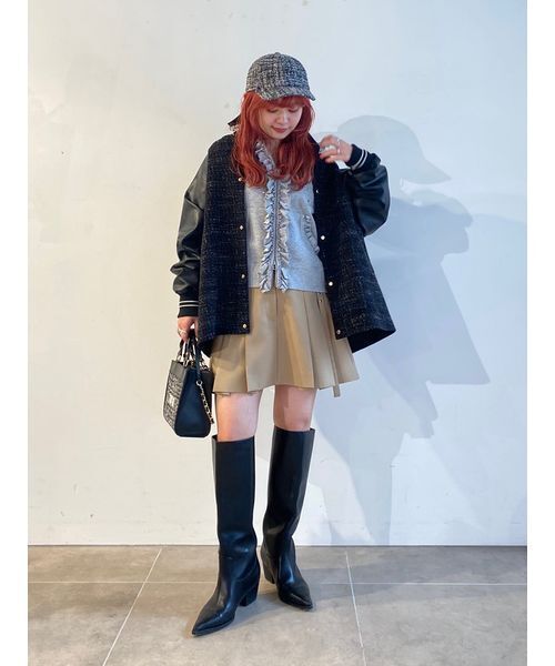 FURFUR(ファーファー)の「ベルト付きタックミニスカート(スカート・レディース・グレー/ブラック/ベージュ・F)」の20枚目の写真