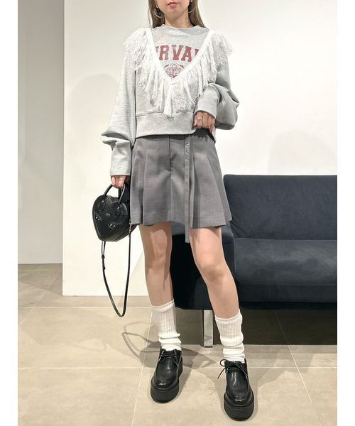 FURFUR(ファーファー)の「ベルト付きタックミニスカート(スカート・レディース・グレー/ブラック/ベージュ・F)」の22枚目の写真