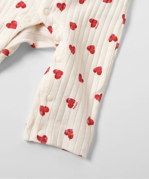 apres les cours（アプレレクール）の「ハート柄フリルカバーオール（ロンパース・キッズ・アイボリー・80/70/60）」の7枚目の写真