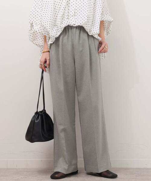 JOURNAL STANDARD relume（ジャーナルスタンダード　レリューム）の「《WEB限定追加》マットウースフレアタックパンツ（スラックス・レディース・ブラック/チャコールグレー/ネイビー/グレー・36/38）」の3枚目の写真