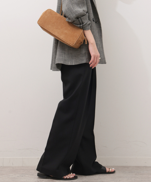 JOURNAL STANDARD relume(ジャーナルスタンダード レリューム)の「《WEB限定追加》マットウースフレアタックパンツ(スラックス・レディース・ブラック/チャコールグレー/ネイビー/グレー・36/38)」の11枚目の写真