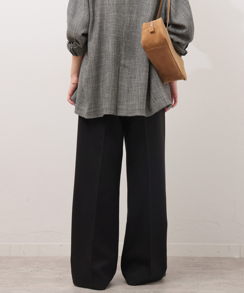 JOURNAL STANDARD relume(ジャーナルスタンダード レリューム)の「《WEB限定追加》マットウースフレアタックパンツ(スラックス・レディース・ブラック/チャコールグレー/ネイビー/グレー・36/38)」の12枚目の写真