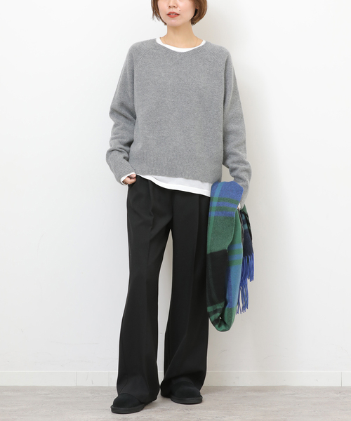 JOURNAL STANDARD relume(ジャーナルスタンダード レリューム)の「《WEB限定追加》マットウースフレアタックパンツ(スラックス・レディース・ブラック/チャコールグレー/ネイビー/グレー・36/38)」の13枚目の写真
