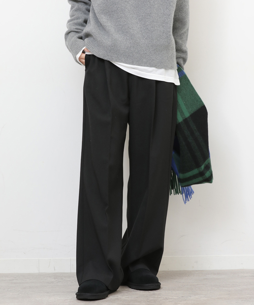 JOURNAL STANDARD relume(ジャーナルスタンダード レリューム)の「《WEB限定追加》マットウースフレアタックパンツ(スラックス・レディース・ブラック/チャコールグレー/ネイビー/グレー・36/38)」の16枚目の写真