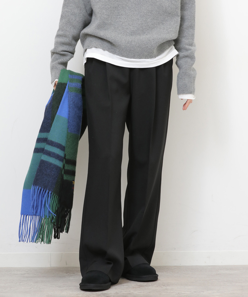 JOURNAL STANDARD relume(ジャーナルスタンダード レリューム)の「《WEB限定追加》マットウースフレアタックパンツ(スラックス・レディース・ブラック/チャコールグレー/ネイビー/グレー・36/38)」の17枚目の写真