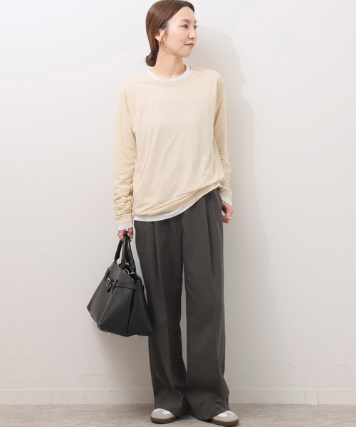 JOURNAL STANDARD relume(ジャーナルスタンダード レリューム)の「《WEB限定追加》マットウースフレアタックパンツ(スラックス・レディース・ブラック/チャコールグレー/ネイビー/グレー・36/38)」の22枚目の写真