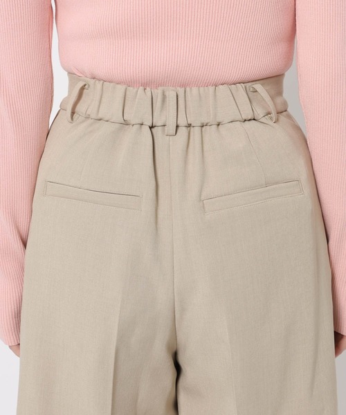 mysty woman（ミスティウーマン）の「センタープレスハーフパンツ　643316（その他パンツ・レディース・ブラック/ライトベージュ・FREE）」の4枚目の写真