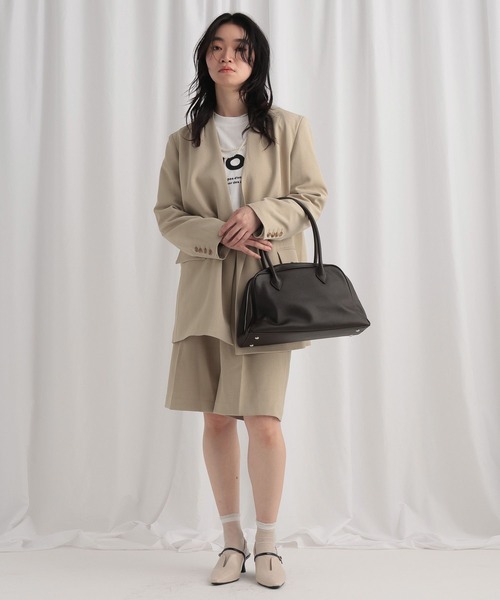 mysty woman（ミスティウーマン）の「センタープレスハーフパンツ　643316（その他パンツ・レディース・ブラック/ライトベージュ・FREE）」の13枚目の写真