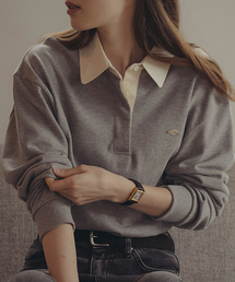 Cotton solid polo t-shirt_Melange