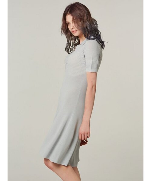 AYIHOLIC CASHMERE(アイホリックカシミア)の「パールポイントカラーのポロニットドレス(ワンピース・レディース・その他・S/M)」の4枚目の写真