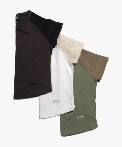 PIECEMAKER(ピースメーカー)の「EX KNIT CAP SLEEVE CROP TEE (BROWN)(Tシャツ/カットソー・レディース・その他・FREE)」の3枚目の写真