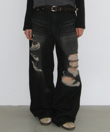 Faye Damage Jeans - Black
