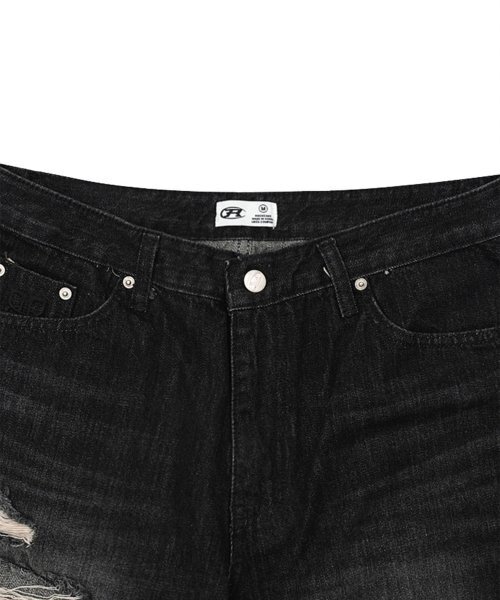 ROCKCAKE（ロックケーキ）の「Faye Damage Jeans - Black（デニムパンツ・レディース・その他・S/M/XS）」の4枚目の写真