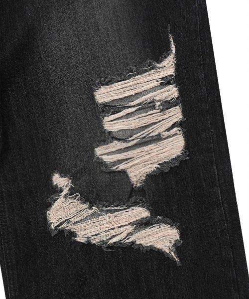 ROCKCAKE（ロックケーキ）の「Faye Damage Jeans - Black（デニムパンツ・レディース・その他・S/M/XS）」の5枚目の写真
