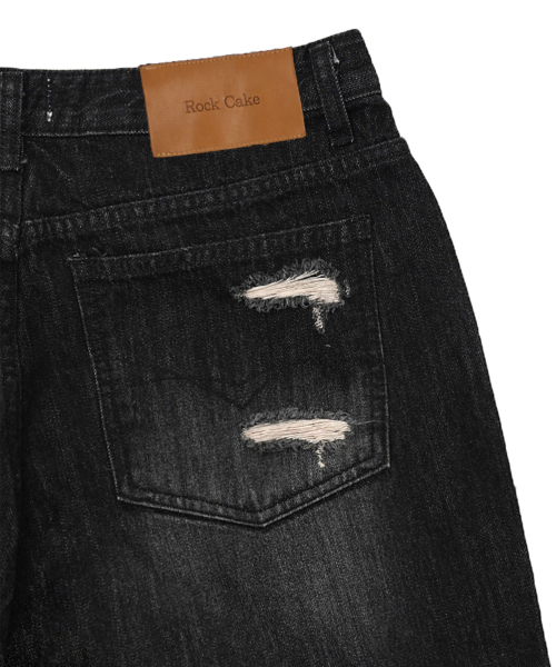 ROCKCAKE（ロックケーキ）の「Faye Damage Jeans - Black（デニムパンツ・レディース・その他・S/M/XS）」の6枚目の写真