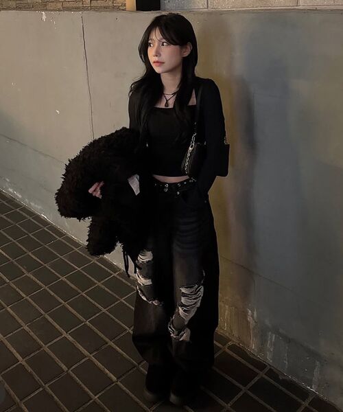 ROCKCAKE（ロックケーキ）の「Faye Damage Jeans - Black（デニムパンツ・レディース・その他・S/M/XS）」の18枚目の写真