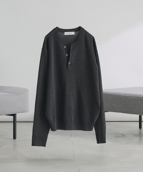 HENRY NECK HIGHGAGE KNIT/ヘンリーネックハイゲージニット（ニット
