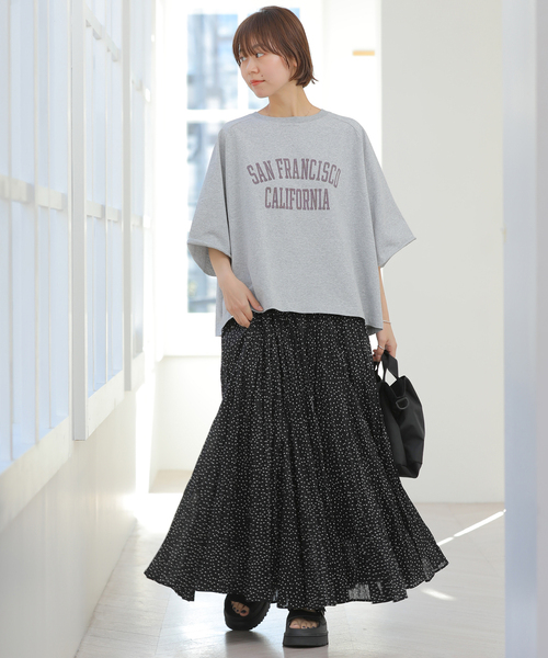 JOURNAL STANDARD relume(ジャーナルスタンダード レリューム)の「コットンボイルクリンクルマーメイドスカート(ドット柄)(スカート・レディース・ブラック・FREE)」の3枚目の写真