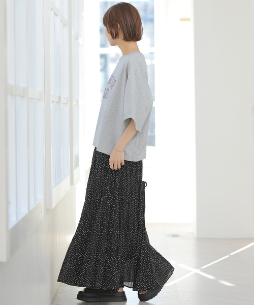 JOURNAL STANDARD relume(ジャーナルスタンダード レリューム)の「コットンボイルクリンクルマーメイドスカート(ドット柄)(スカート・レディース・ブラック・FREE)」の5枚目の写真