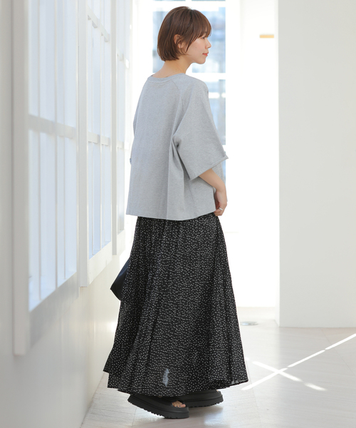 JOURNAL STANDARD relume(ジャーナルスタンダード レリューム)の「コットンボイルクリンクルマーメイドスカート(ドット柄)(スカート・レディース・ブラック・FREE)」の6枚目の写真