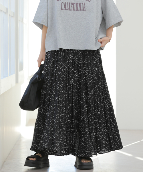 JOURNAL STANDARD relume(ジャーナルスタンダード レリューム)の「コットンボイルクリンクルマーメイドスカート(ドット柄)(スカート・レディース・ブラック・FREE)」の8枚目の写真