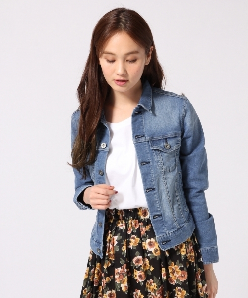 GLOBAL WORK(グローバルワーク)の「Gジャン16SS/705476(ブルゾン・レディース・ライトブルー/ネイビー・MEDIUM/LARGE)」の2枚目の写真