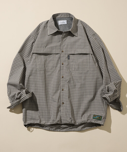 Foxfire（フォックスファイヤー）の「Foxfire/フォックスファイヤー 別注 フィッシングポケット ロングスリーブ スピンドルシャツ（シャツ/ブラウス・メンズ・ネイビー/グレー/その他9/ブラウン/オリーブ・MEDIUM/LARGE）」の2枚目の写真