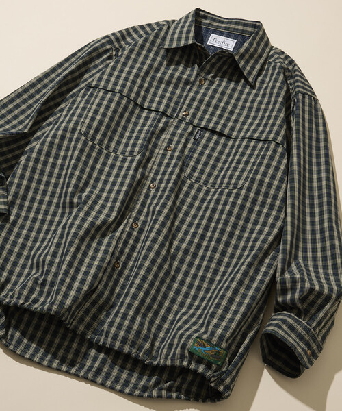 Foxfire（フォックスファイヤー）の「Foxfire/フォックスファイヤー 別注 フィッシングポケット ロングスリーブ スピンドルシャツ（シャツ/ブラウス・メンズ・ネイビー/グレー/その他9/ブラウン/オリーブ・MEDIUM/LARGE）」の3枚目の写真