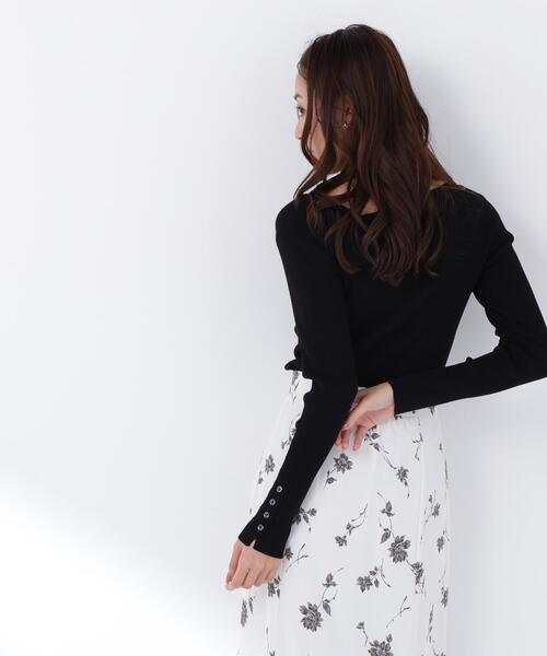NATURAL BEAUTY BASIC（ナチュラルビューティーベーシック）の「◇ショルダータックアシメネックニット（ニット/セーター・レディース・ブラック/オフホワイト/ブルー/オレンジ・FREE）」の13枚目の写真
