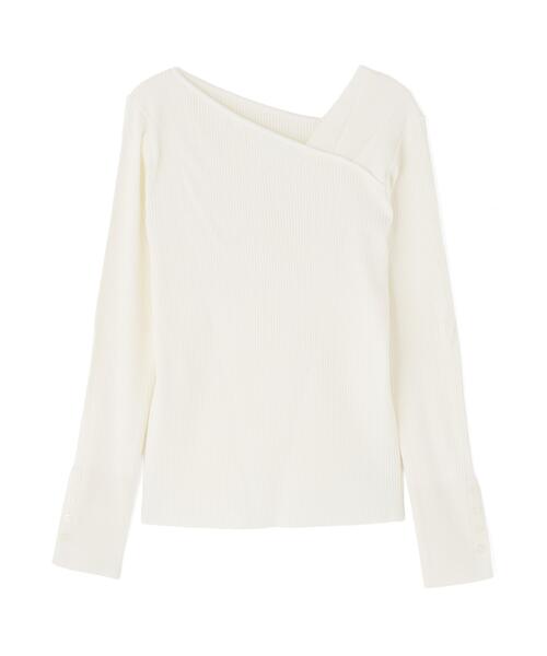 NATURAL BEAUTY BASIC（ナチュラルビューティーベーシック）の「◇ショルダータックアシメネックニット（ニット/セーター・レディース・ブラック/オフホワイト/ブルー/オレンジ・FREE）」の21枚目の写真