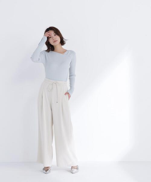 ◇ショルダータックアシメネックニット（ニット/セーター）｜NATURAL