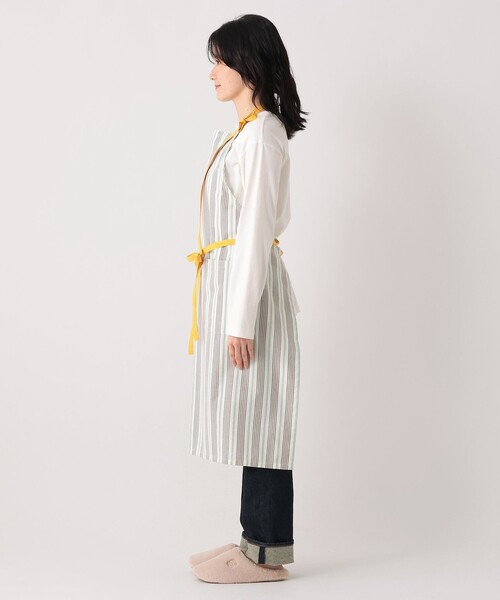 Afternoon Tea(アフタヌーンティー)の「マルチストライプエプロン(エプロン・レディース・ブルー/グレー・ONE SIZE)」の7枚目の写真