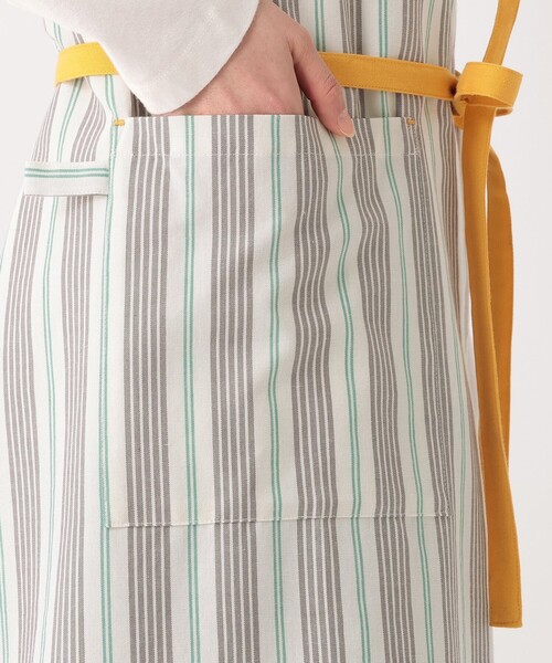 Afternoon Tea(アフタヌーンティー)の「マルチストライプエプロン(エプロン・レディース・ブルー/グレー・ONE SIZE)」の9枚目の写真