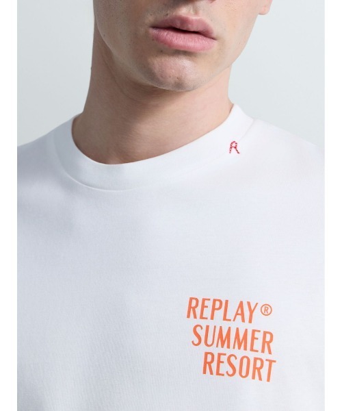 REPLAY(リプレイ)の「ヘビーコットンジャージーSICILYプリントTシャツ(Tシャツ/カットソー・メンズ・ホワイト/エメラルド・SMALL/LARGE/MEDIUM/X-LARGE)」の7枚目の写真