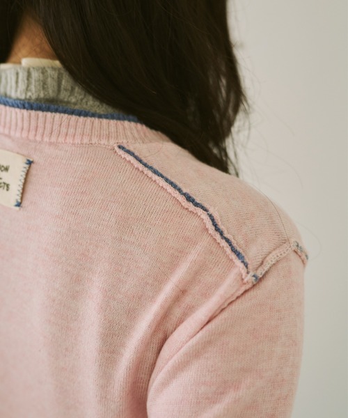 common gull products.（コモンガルプロダクツ）の「2つで1つのカーディガン、芽心（カーディガン/ボレロ・レディース・レッド系/ブルー系/ネイビー/ピンク系・SMALL/MEDIUM/LARGE）」の14枚目の写真