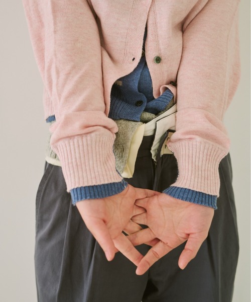 common gull products.（コモンガルプロダクツ）の「2つで1つのカーディガン、芽心（カーディガン/ボレロ・レディース・レッド系/ブルー系/ネイビー/ピンク系・SMALL/MEDIUM/LARGE）」の11枚目の写真