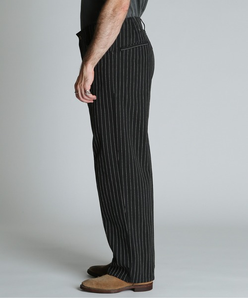 schott（ショット）の「Schott/ショット/STRIPE FRISCO PANTS/ストライプ フリスコパンツ（その他パンツ・メンズ・ブラック/チャコールグレー・30/32/34/36）」の3枚目の写真