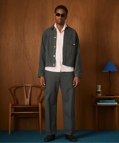 Schott（ショット）の「Schott/ショット/STRIPE FRISCO PANTS/ストライプ フリスコパンツ（その他パンツ・メンズ・ブラック/チャコールグレー・30/32/34/36）」の21枚目の写真