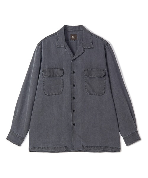 MEN'S BIGI（メンズビギ）の「テンセルオープンカラーシャツ（シャツ/ブラウス・メンズ・ブルー/グレー・01/02/03）」の2枚目の写真