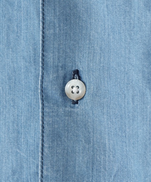 MEN'S BIGI（メンズビギ）の「テンセルオープンカラーシャツ（シャツ/ブラウス・メンズ・ブルー/グレー・01/02/03）」の12枚目の写真
