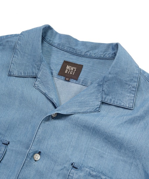 MEN'S BIGI（メンズビギ）の「テンセルオープンカラーシャツ（シャツ/ブラウス・メンズ・ブルー/グレー・01/02/03）」の10枚目の写真