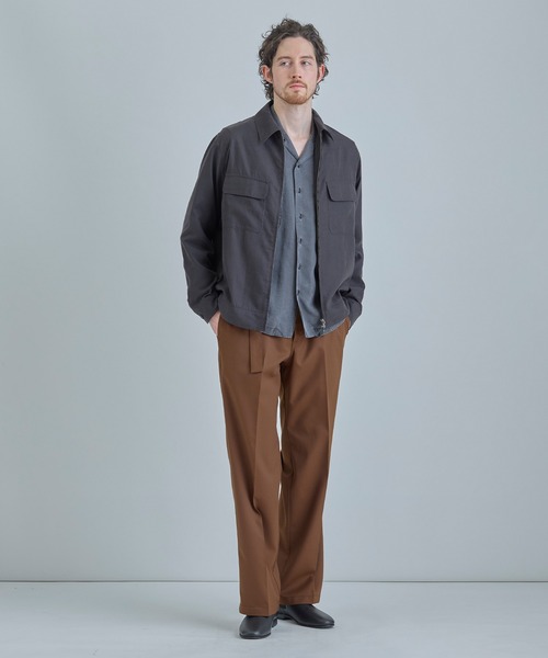 MEN'S BIGI（メンズビギ）の「テンセルオープンカラーシャツ（シャツ/ブラウス・メンズ・ブルー/グレー・01/02/03）」の9枚目の写真