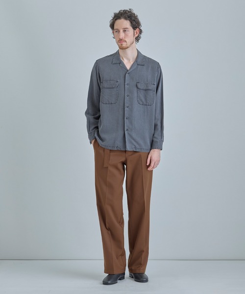 MEN'S BIGI（メンズビギ）の「テンセルオープンカラーシャツ（シャツ/ブラウス・メンズ・ブルー/グレー・01/02/03）」の8枚目の写真