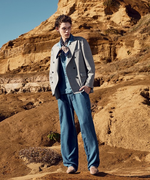 MEN'S BIGI(メンズビギ)の「テンセルオープンカラーシャツ(シャツ/ブラウス・メンズ・ブルー/グレー・01/03/02)」の20枚目の写真