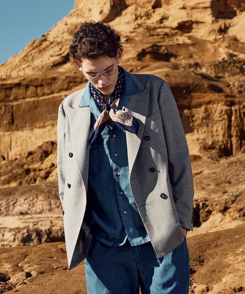 MEN'S BIGI(メンズビギ)の「テンセルオープンカラーシャツ(シャツ/ブラウス・メンズ・ブルー/グレー・01/03/02)」の18枚目の写真