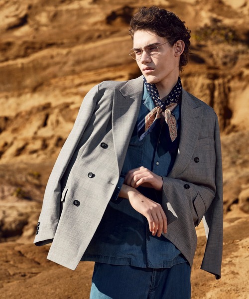 MEN'S BIGI(メンズビギ)の「テンセルオープンカラーシャツ(シャツ/ブラウス・メンズ・ブルー/グレー・01/03/02)」の17枚目の写真