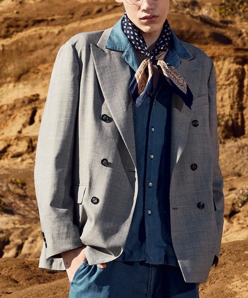 MEN'S BIGI(メンズビギ)の「テンセルオープンカラーシャツ(シャツ/ブラウス・メンズ・ブルー/グレー・01/03/02)」の19枚目の写真
